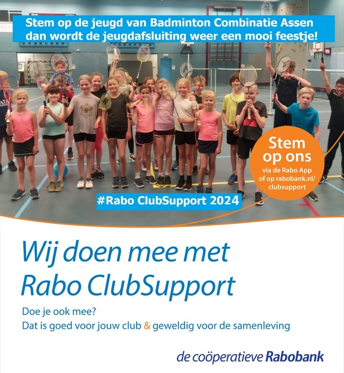 Stem op (jeugd van) bcA via Rabo ClubSupport